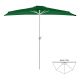 Полукръгъл градински чадър - зелен - 2,7 м