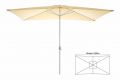Градински чадър - правоъгълен 2х3 м - шампанско
